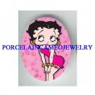 PINK SEXY BETTY BOOP UNSET CAMEO PORCELAIN CAB 30X40MM