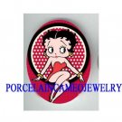 SEXY BETTY BOOP RED DRESS * UNSET CAMEO PORCELAIN CAB