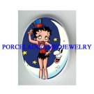 MAGICIAN BETTY BOOP WITH MOON * UNSET CAMEO PORCELAIN CAB