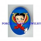 BETTY BOOP IN BOW HEART * UNSET CAMEO PORCELAIN CAB