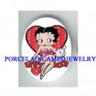 BETTY BOOP LOVE HEART PUPPY DOG * UNSET CAMEO PORCELAIN CAB