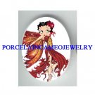 BETTY BOOP BUTTERFLY FAIRY* UNSET CAMEO PORCELAIN CAB
