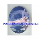 VICTORIAN ROCOCO MORNING GLORY FAIRY * UNSET CAMEO PORCELAIN CAB