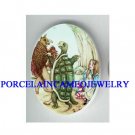 ALICE IN WONDERLAND WITH TURTLE PORCELAIN CAMEO CAB