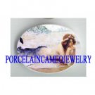 VICTORIAN MERMAID RESTING* UNSET CAMEO PORCELAIN CAB
