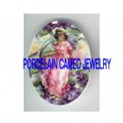 VICTORIAN VIOLET FAIRY * UNSET CAMEO PORCELAIN CAB