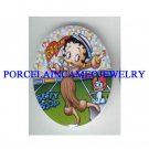 BETTY BOOP PLAY BASEBALL WITH DOG * UNSET CAMEO PORCELAIN CAB