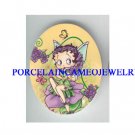 BETTY BOOP BUTTERFLY FAIRY* UNSET CAMEO PORCELAIN CAB
