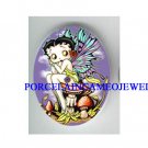 BETTY BOOP BUTTERFLY FAIRY MUSHROOM* UNSET CAMEO PORCELAIN CAB