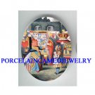 ALICE IN WONDERLAND QUEEN HEART * UNSET CAMEO PORCELAIN CAB