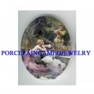 VICTORIAN MERMAID WITH PRINCE * UNSET CAMEO PORCELAIN CAB
