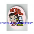 BETTY BOOP WITH HER CAT UNSET CAMEO PORCELAIN CAB 30X40