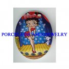 BETTY BOOP ON STAGE WITH DOG * UNSET CAMEO PORCELAIN CAB