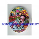 BETTY BOOP SUMMER VACATION WITH DOG * UNSET CAMEO PORCELAIN CAB