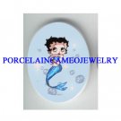 BETTY BOOP BUBBLE MERMAID * UNSET CAMEO PORCELAIN CAB