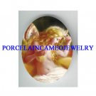 ROCOCO BUTTERFLY FAIRY * UNSET CAMEO PORCELAIN CAB