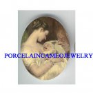 VICTORIAN MOM HOLDING BABY  * UNSET CAMEO PORCELAIN CAB