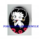 BETTY BOOP IN BLACK KISSES* UNSET CAMEO PORCELAIN CAB