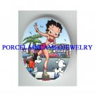 BETTY BOOP SKATING WITH CAT DOG* UNSET CAMEO PORCELAIN CAB