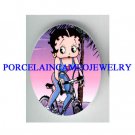 EXCISE BETTY BOOP BIKER  * UNSET CAMEO PORCELAIN CAB