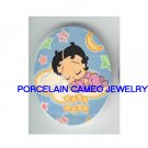 SLEEPING BABY BETTY BOOP MOON STARS CAMEO PORCELAIN CAB