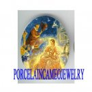 CINDERELLA WITH WIZARD FAIRY * UNSET CAMEO PORCELAIN CAB