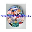 CIRCUS CLOWN PIRATE * UNSET CAMEO PORCELAIN CAB
