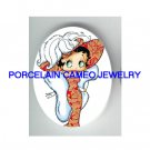 VICTORIAN LADY BETTY BOOP* UNSET CAMEO PORCELAIN CAB