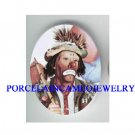 WORRIED FACE CIRCUS CLOWN * UNSET CAMEO PORCELAIN CAB