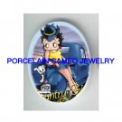 BETTY BOOP WITH TRUCK AND DOG* UNSET CAMEO PORCELAIN CAB