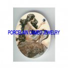 VICTORIAN MERMAID WITH PEARL * UNSET PORCELAIN CAMEO CAB