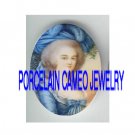 BLUE FRENCH QUEEN MARIE ANTOINETTE* UNSET PORCELAIN CAMEO CAB