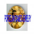 NATIVE AMERICAN INDIAN LADY WITH DEER * UNSET PORCELAIN CAMEO CAB