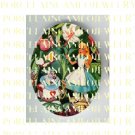 ALICE IN WONDERLAND RABBIT ROSE* UNSET PORCELAIN CAMEO CAB