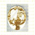 ART NOUVEAU GOLDEN GODDESS ROSE SWING* UNSET PORCELAIN CAMEO CAB