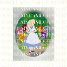 ALICE IN WONDERLAND TALKING PANSY FLOWER* UNSET PORCELAIN CAMEO CAB