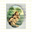 2 VICTORIAN MERMAID BRUSH HAIR ISLAND* UNSET PORCELAIN CAMEO CAB