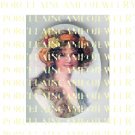 VICTORIAN SMILING LONG HAIR ROSE LADY* UNSET PORCELAIN CAMEO CAB