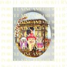 3 RED HAT KITTY CAT SHOPPING PARIS Arc de Triomphe* UNSET PORCELAIN CAMEO CAB