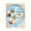 3 ANGEL KITTY CAT WITH HALO* UNSET PORCELAIN CAMEO CAB
