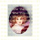 VICTORIAN FRENCH VIOLET PURPLE HAT LADY    * UNSET PORCELAIN CAMEO CAB