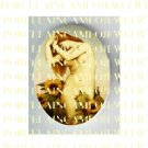 VICTORIAN SUNFLOWER FAIRY  * UNSET PORCELAIN CAMEO CAB