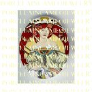 ALPHONSE MUCHA ART NOUVEAU DECO FLOWER LADY PORCELAIN CAMEO CAB 2-5