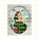 GREEN ANGEL WITH DOVE  * UNSET PORCELAIN CAMEO CAB
