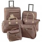 Gigi Chantal™ 6pc Brown Tapestry Luggage Set