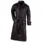 Giovanni Navarre® Italian Stone™ Design Genuine Leather Trench Coat