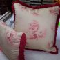 Custom Handmade Pillows Toile Set by Veronica Mandolini 94.00-FS