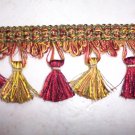 11805 Tassel Fringe, Red Green Gold- Riches-18.95-FS