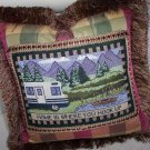 Home Is Where You Hook Up 16" Handmade Pillow By Veronica Mandolini 87.00-FS