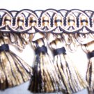 Double Tassel Fringe, Fleco 2300 Black, Biege, Pale Gold, 21.95-FS